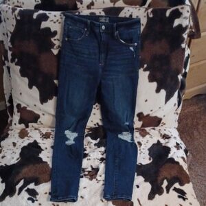 Abercrombie & Fitch Blue Skinny Cropped Jeans